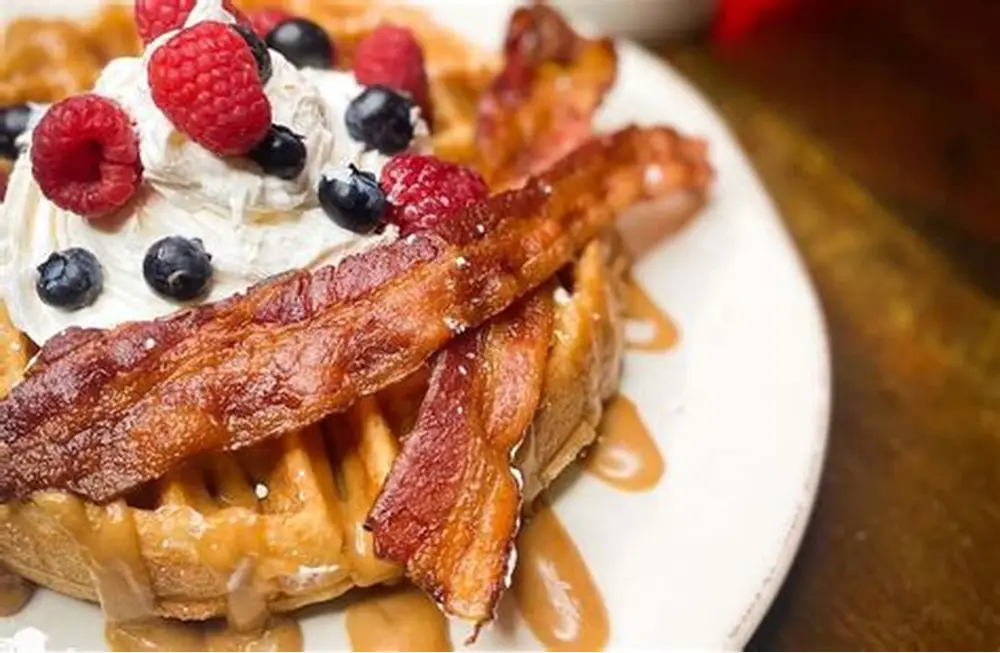 Sweet Waffles with Bacon