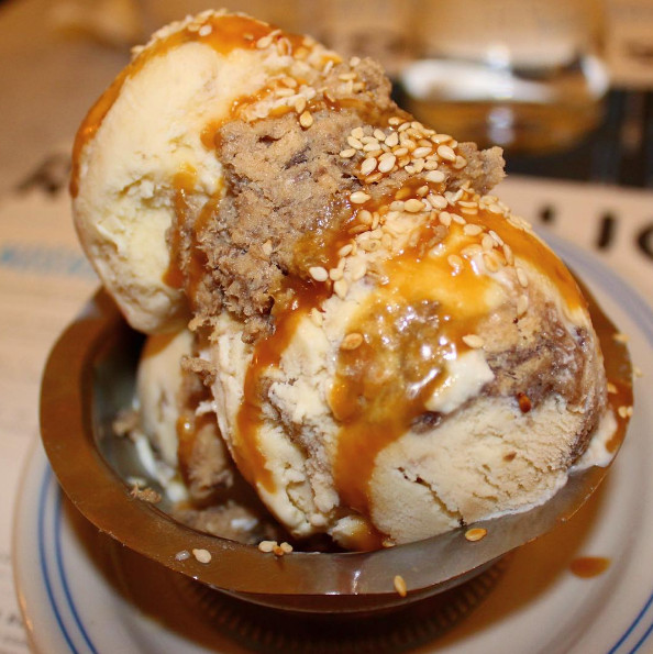 Caramel Sesame Crunch Ice Cream