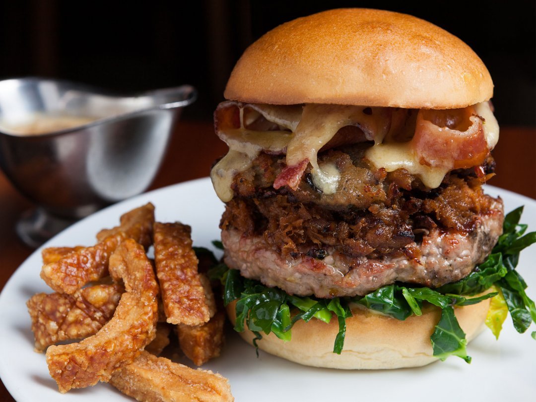 Double Bacon Cheese Melt Burger
