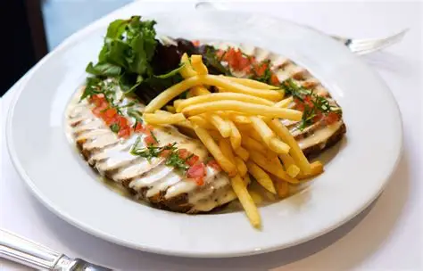 Grilled Breast with Cream Sauce & Fries